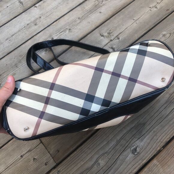 VINTAGE Burberry Purse BIG LOGO Brown - Picture 7 of 16